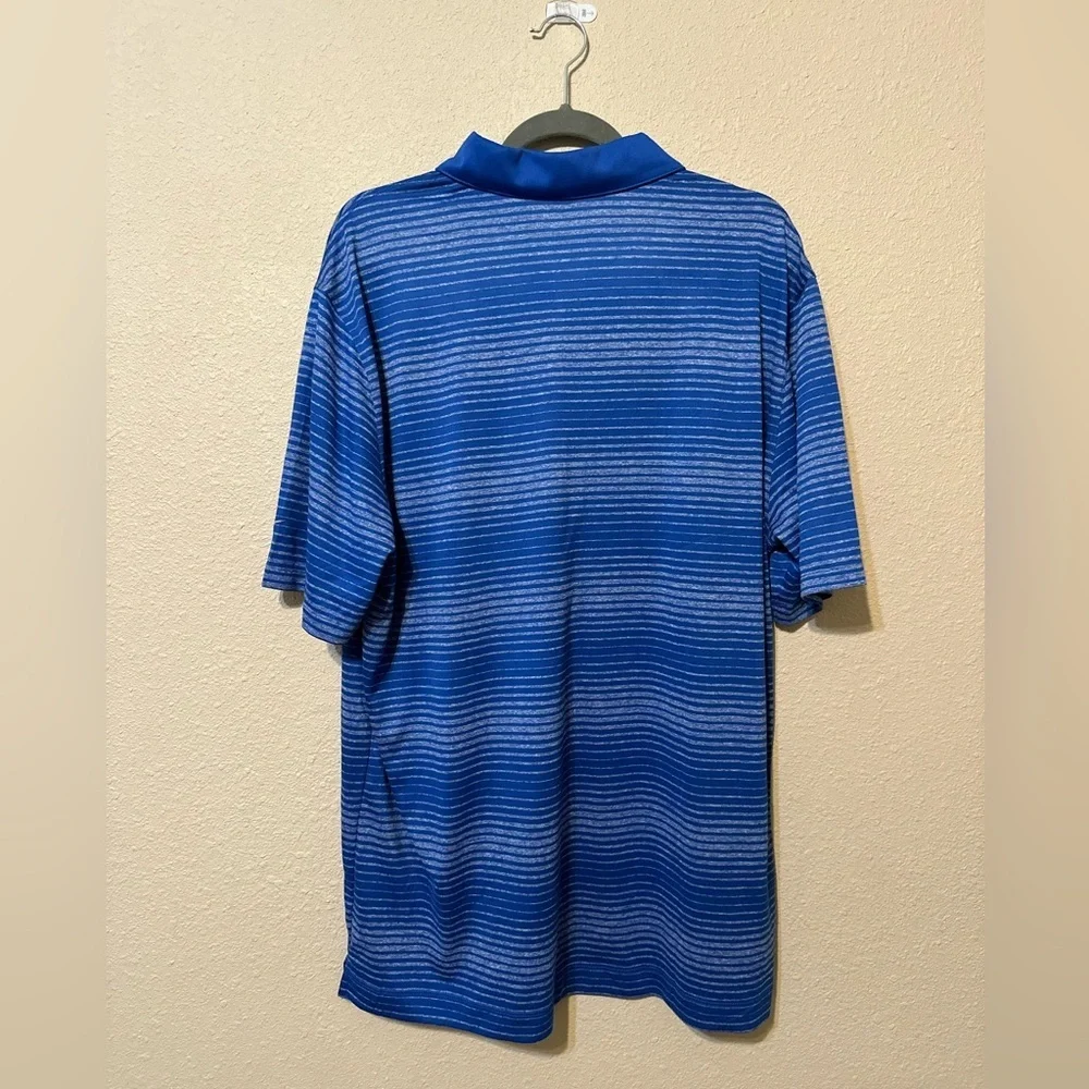 Nike Golf Polo Blue Striped Size XL - Picture 5 of 6